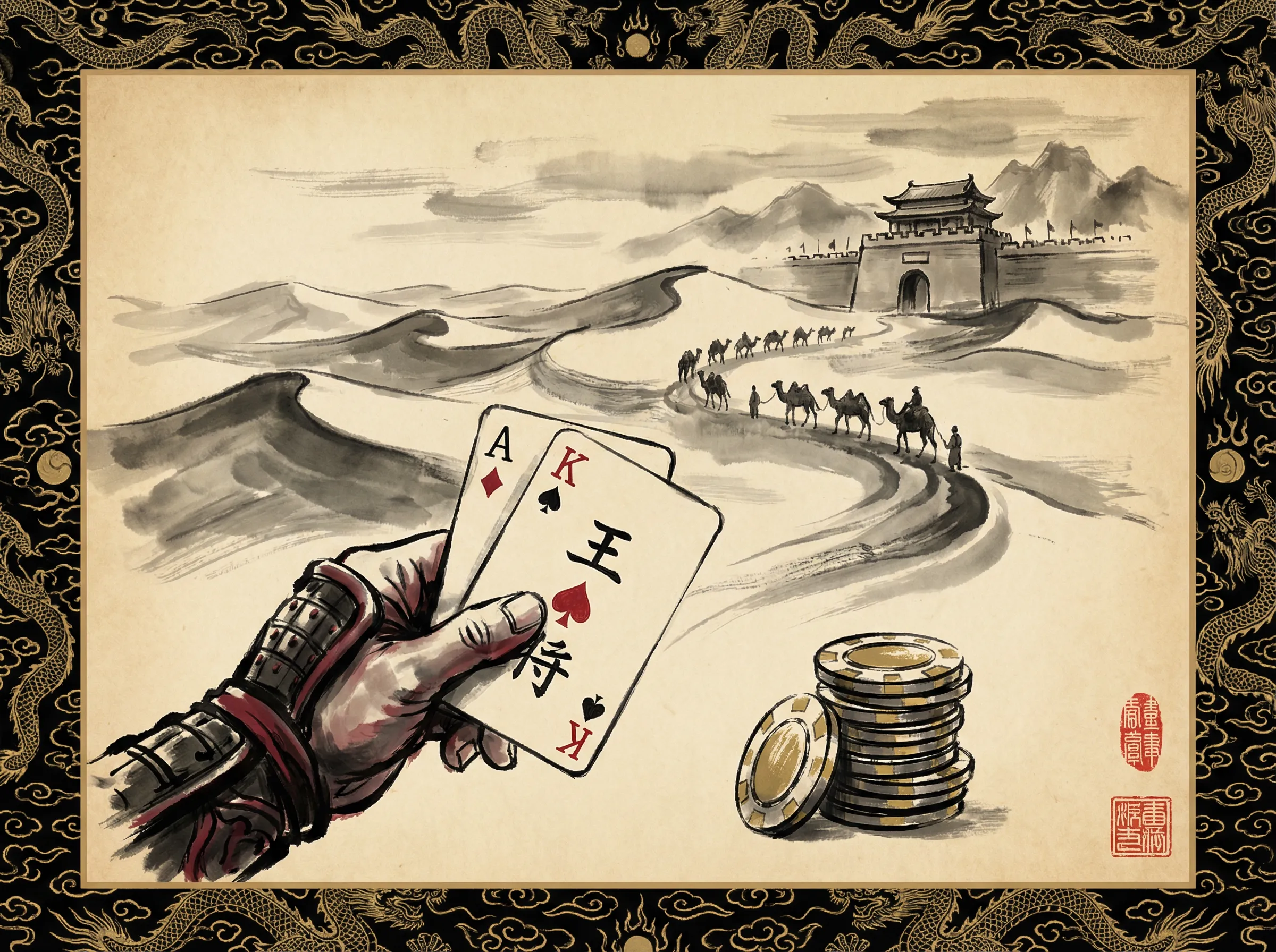 德州扑克牌桌上的精彩对决场景